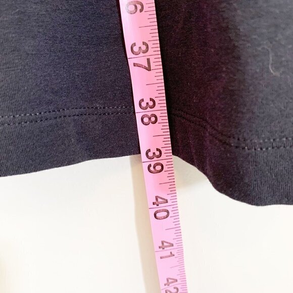 Lands' End black sleeveless cross front empire waist stretch knee length dress - Picture 6 of 8